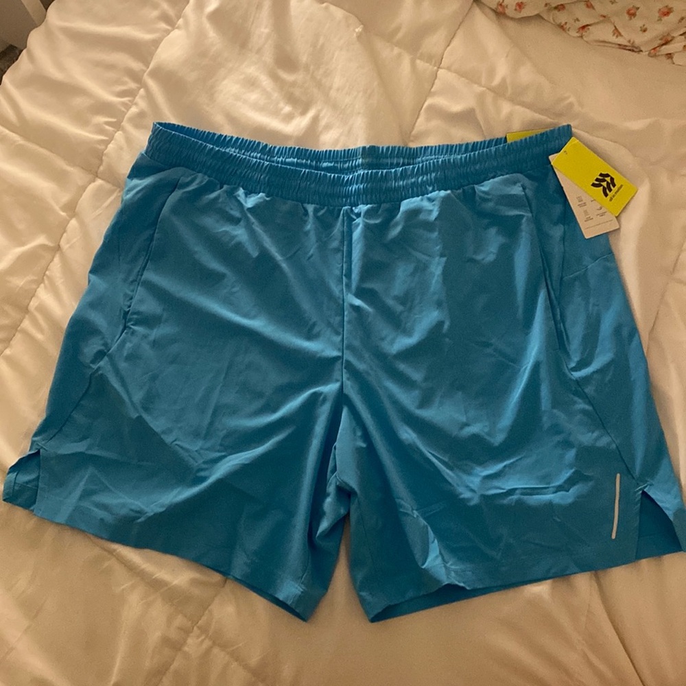 blue xl 7" running shorts all in motion